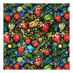 PatternPly® Full Coverage Strawberry Plant Stained Glass sheet showing the pattern
