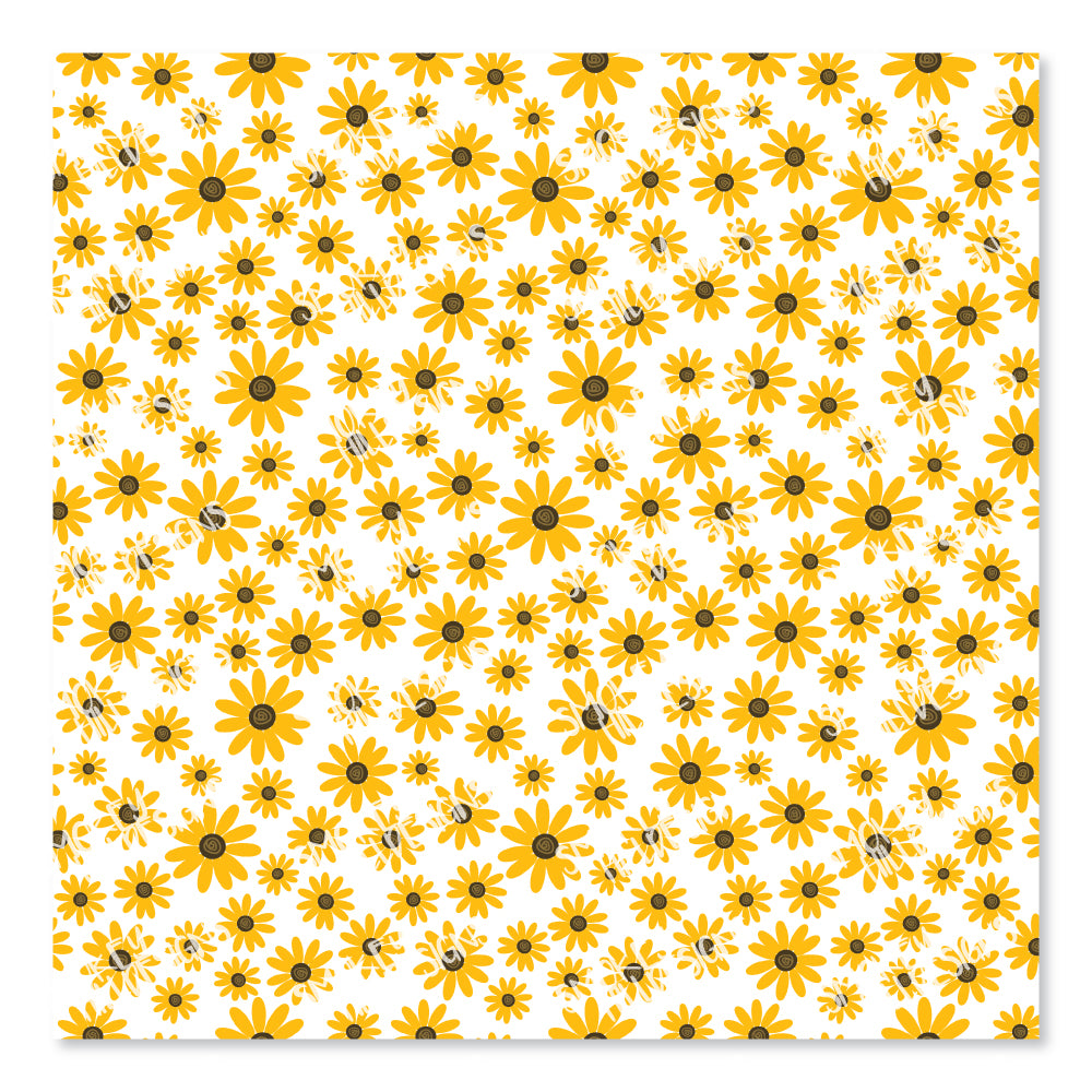 PatternPly® Scattered Golden Sunflower