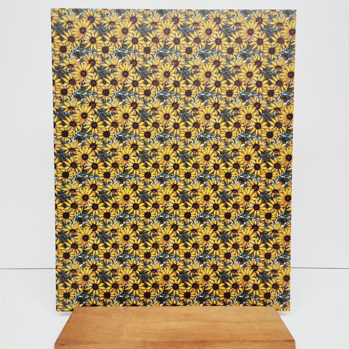 PatternPly® 19x24" Sunflowers with Sky Original Scale sheet showing the pattern