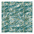 PatternPly® Transparent Teal and Bronze Swirls sheet showing the pattern