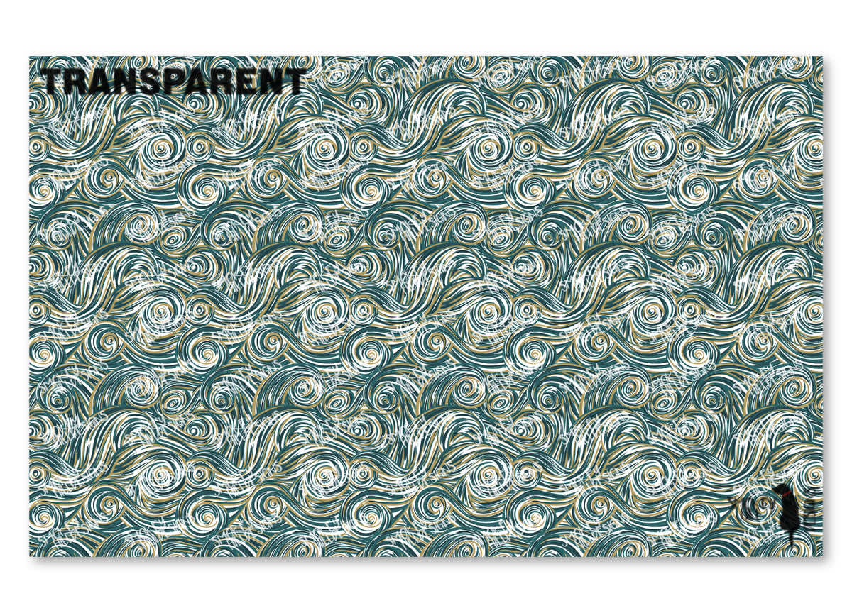 PatternPly® Transparent Teal and Bronze Swirls product photo 2
