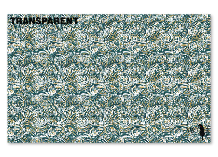 PatternPly® Transparent Teal and Bronze Swirls