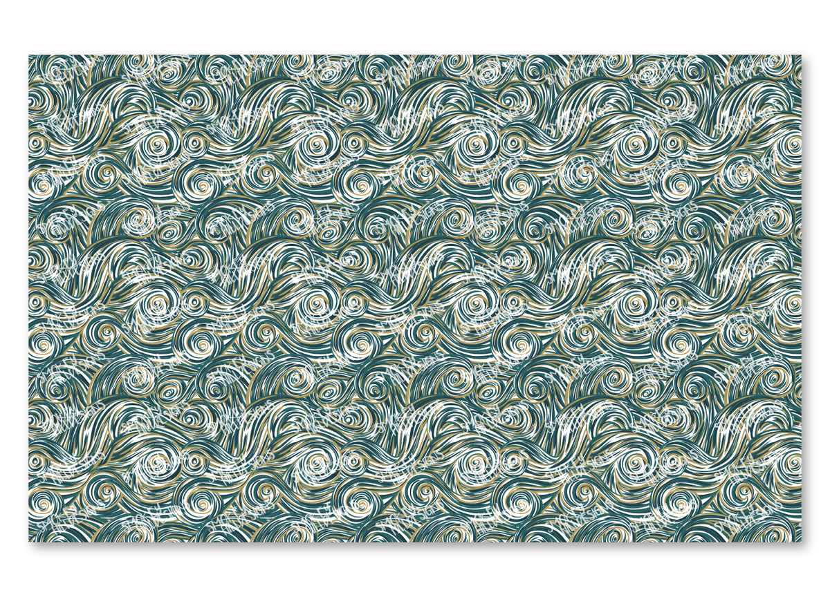 PatternPly® Scattered Teal and Bronze Swirls product photo 2