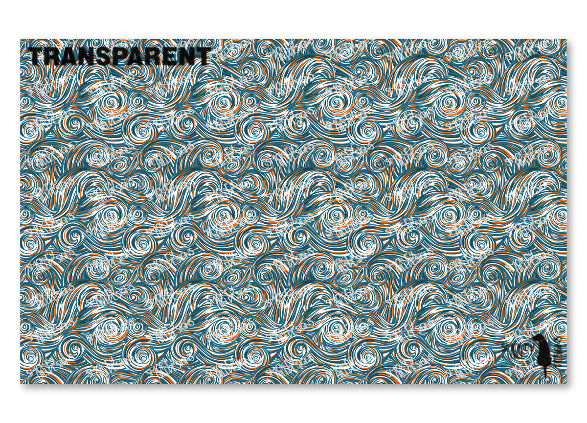 PatternPly® Transparent Teal and Orange Swirls product photo 2