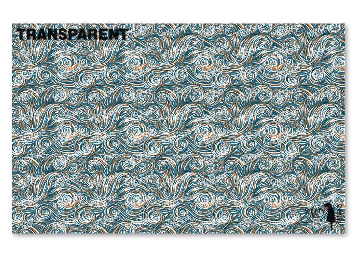 PatternPly® Transparent Teal and Orange Swirls