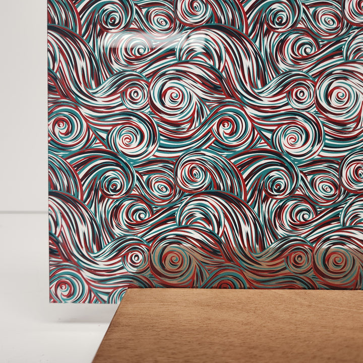 PatternPly® Scattered Teal and Red Swirls