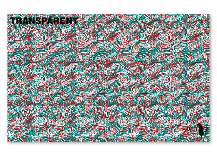 PatternPly® Transparent Teal and Red Swirls