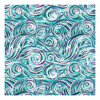 PatternPly® Transparent Teal, Purple, and Silver Swirls sheet showing the pattern