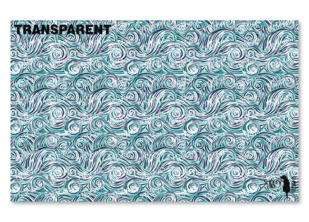 PatternPly® Transparent Teal, Purple, and Silver Swirls product photo 2