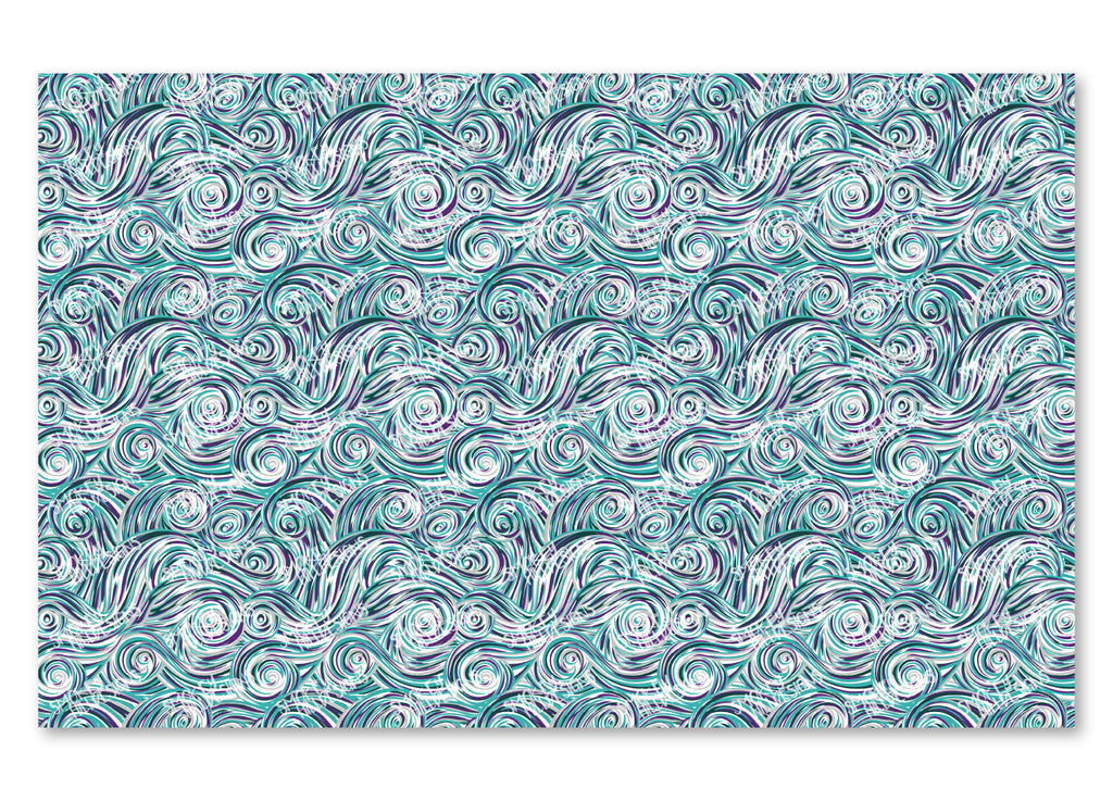 PatternPly® Scattered Teal, Purple, and Silver Swirls product photo 2