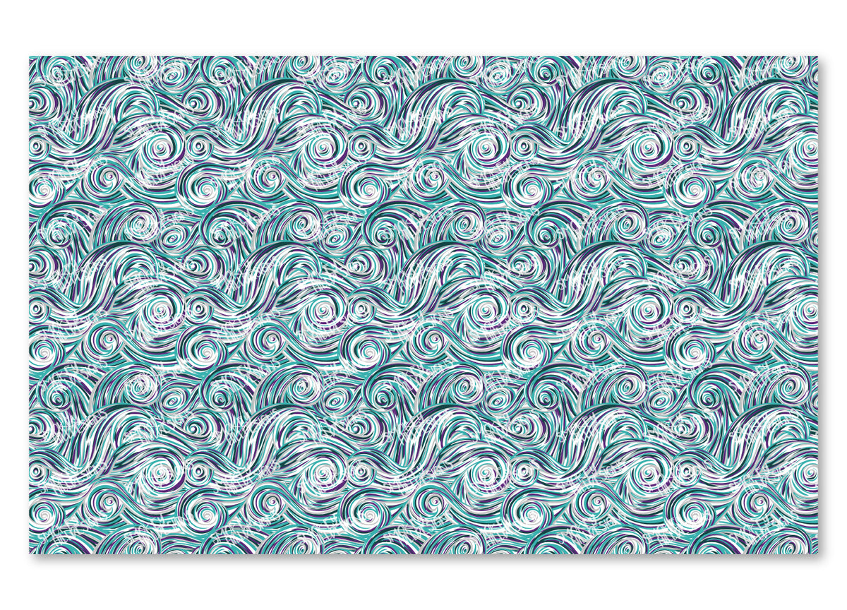 PatternPly® Scattered Teal, Purple, and Silver Swirls product photo 2