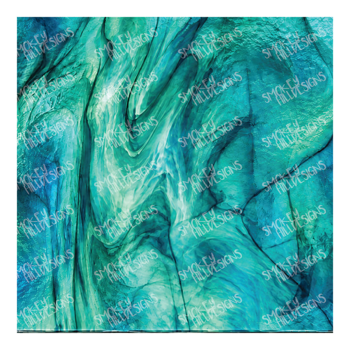 PatternPly® Full Coverage Realistic Teal Stained Glass