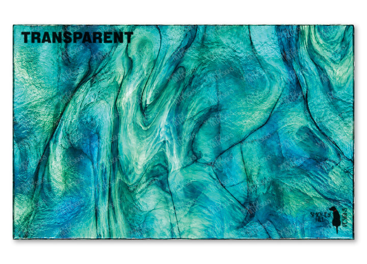 PatternPly® Transparent Realistic Teal Stained Glass