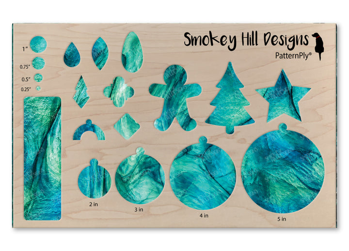 PatternPly® Full Coverage Realistic Teal Stained Glass