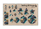 PatternPly® Transparent Teal and Purple Geode product photo 3