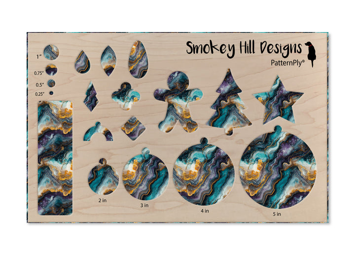 PatternPly® Full Coverage Teal and Purple Geode