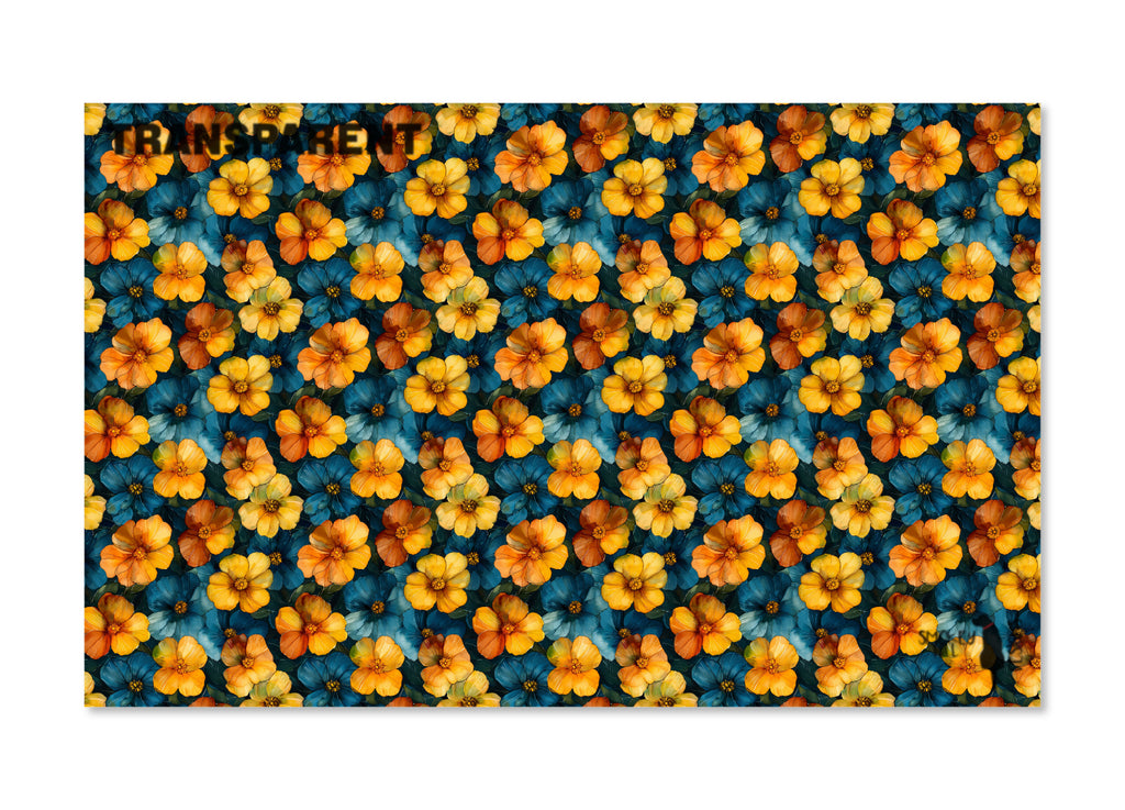 PatternPly® Transparent Teal and Yellow Floral product photo 2