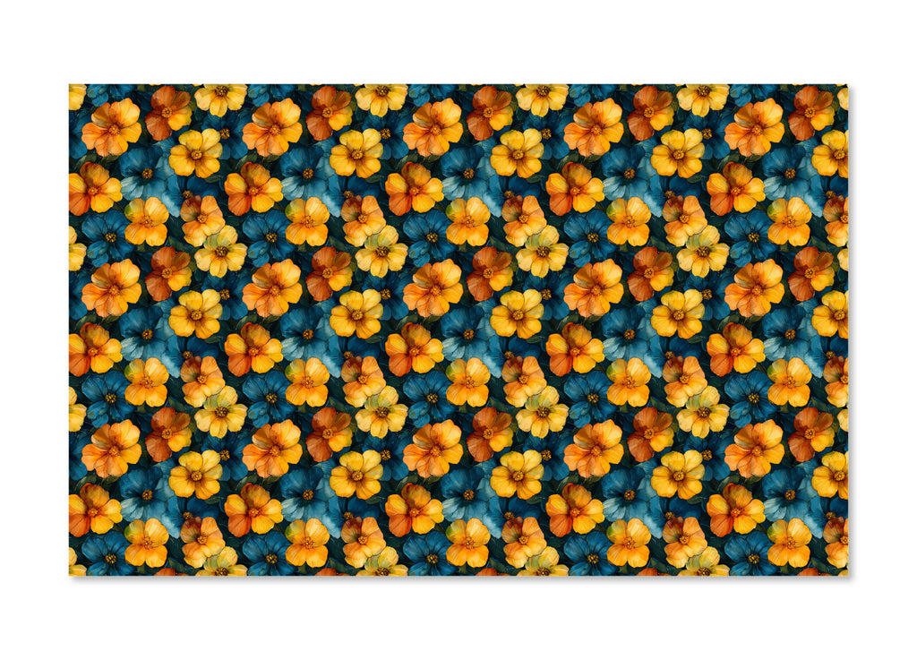 PatternPly® Full Coverage Teal and Yellow Floral product photo 2
