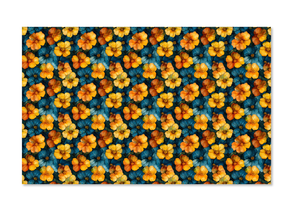 PatternPly® Full Coverage Teal and Yellow Floral product photo 2