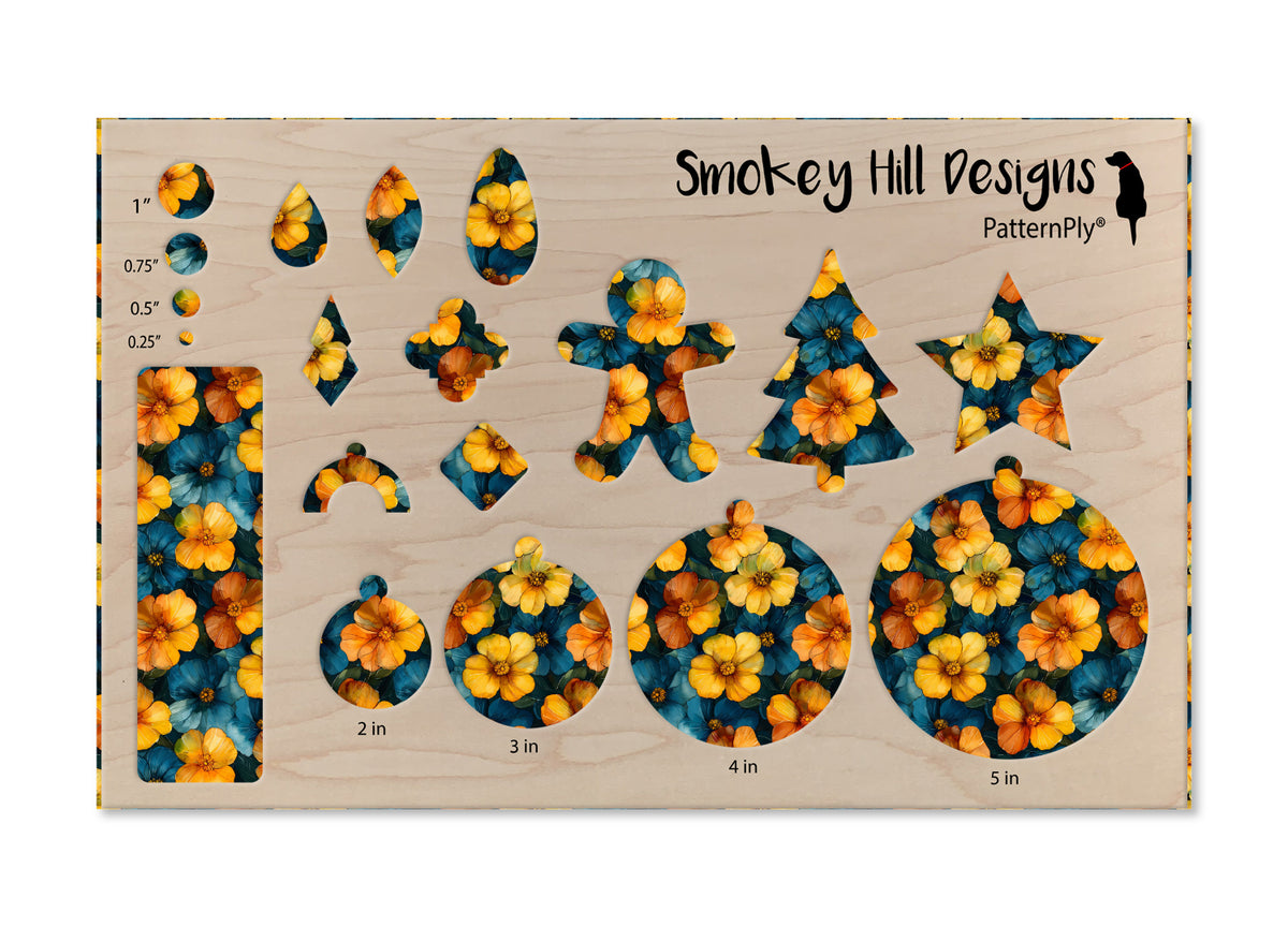 PatternPly® Transparent Teal and Yellow Floral product photo 3