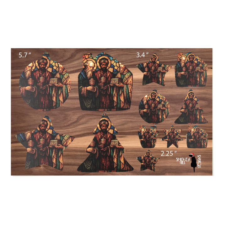 PatternPly® Transparent Three Wise Men 3 sizes