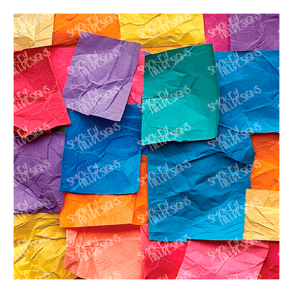 PatternPly® Transparent Tissue Paper Squares LARGE sheet showing the pattern