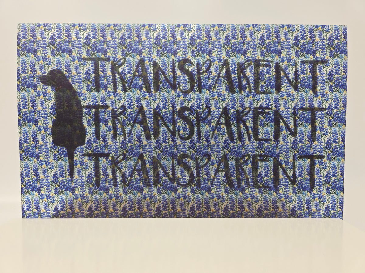 PatternPly® Transparent Mini Dense Bluebonnets sheet showing the pattern