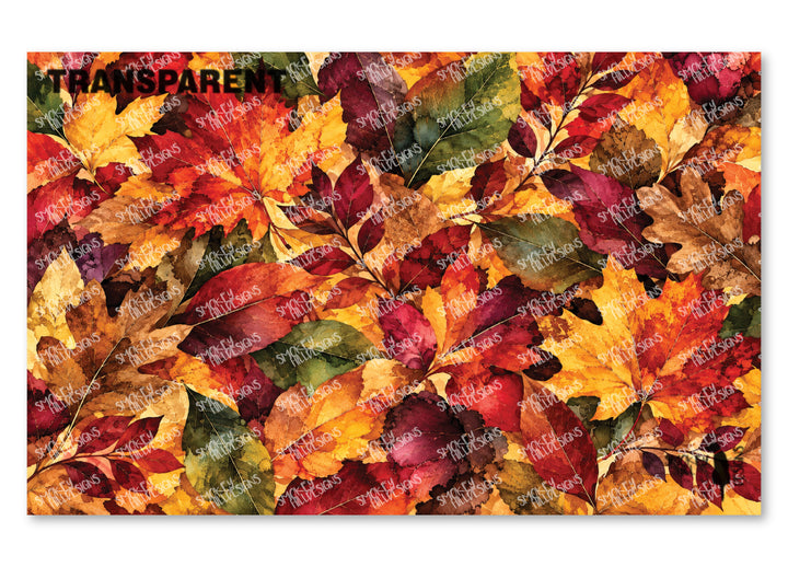 PatternPly® Transparent Watercolor Leaf Pile