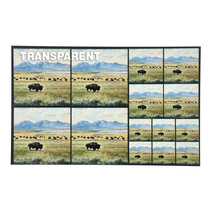 PatternPly® Transparent Bison Mountains Three Sizes