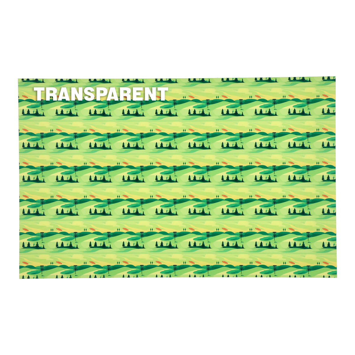 PatternPly® Transparent Disc Golf sheet showing the pattern