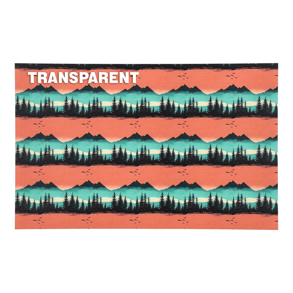 PatternPly® Transparent Coral Mountains sheet showing the pattern
