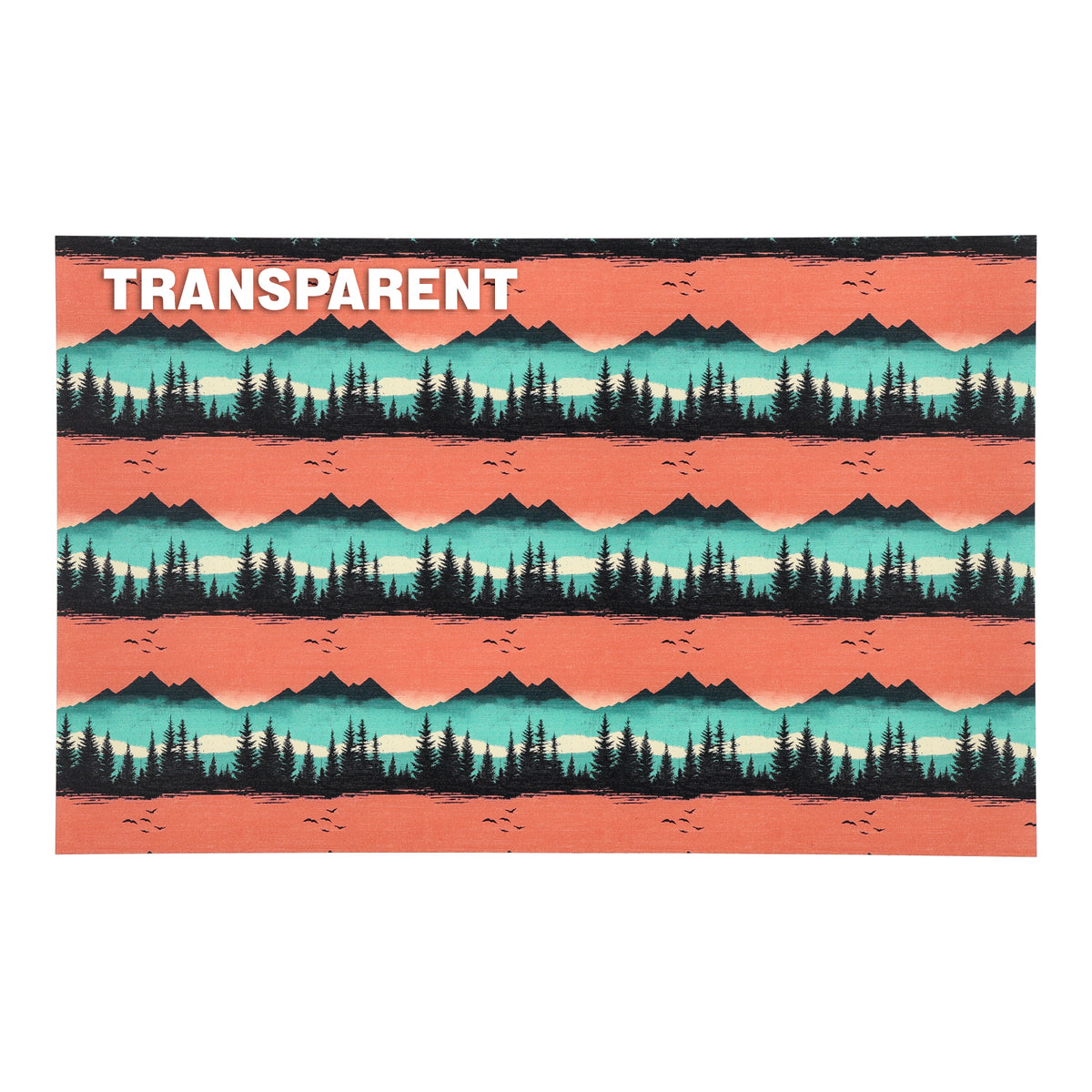 PatternPly® Transparent Coral Mountains sheet showing the pattern