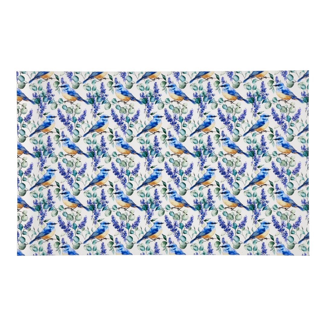 PatternPly® Transparent Bluebirds and Flowers