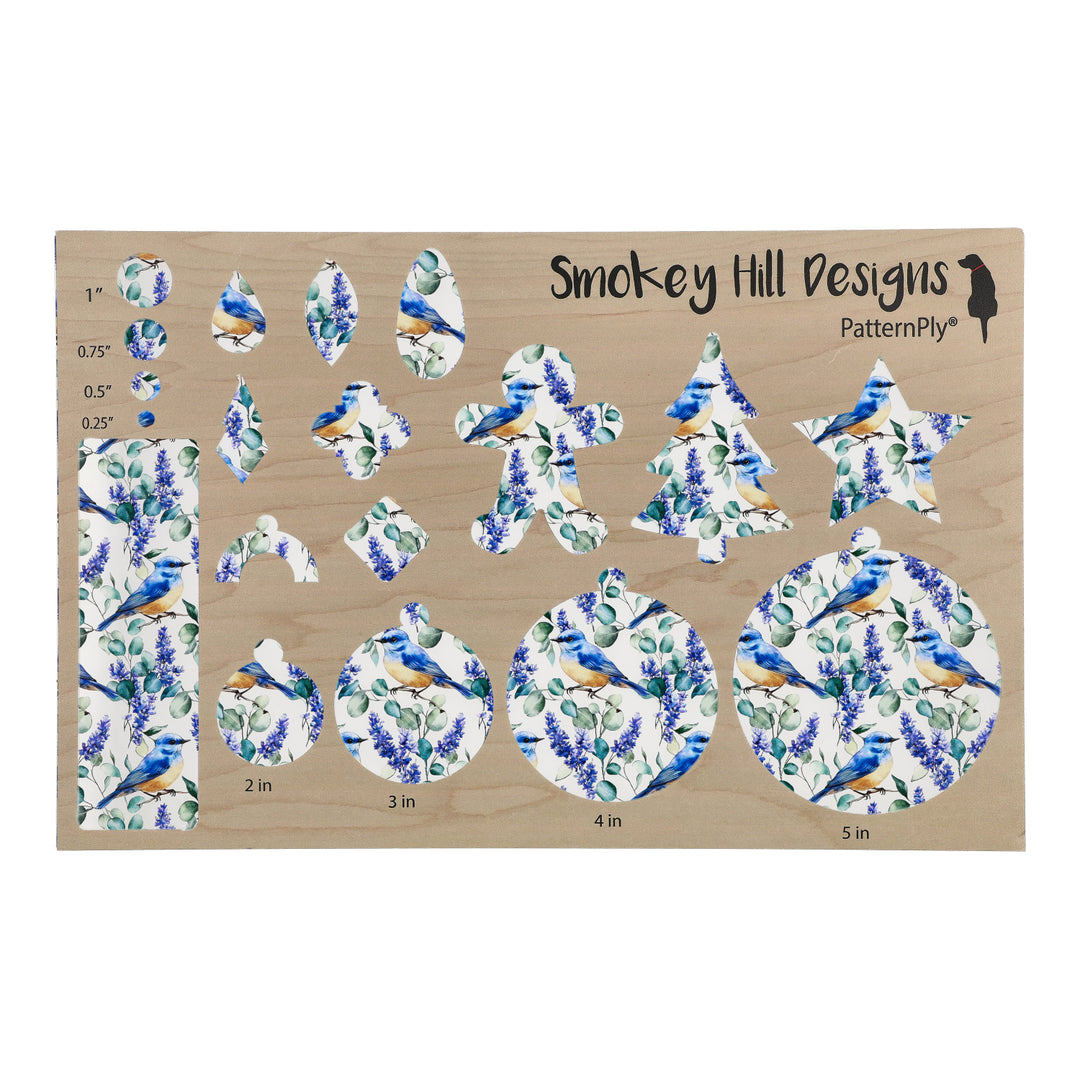 PatternPly® Transparent Bluebirds and Flowers