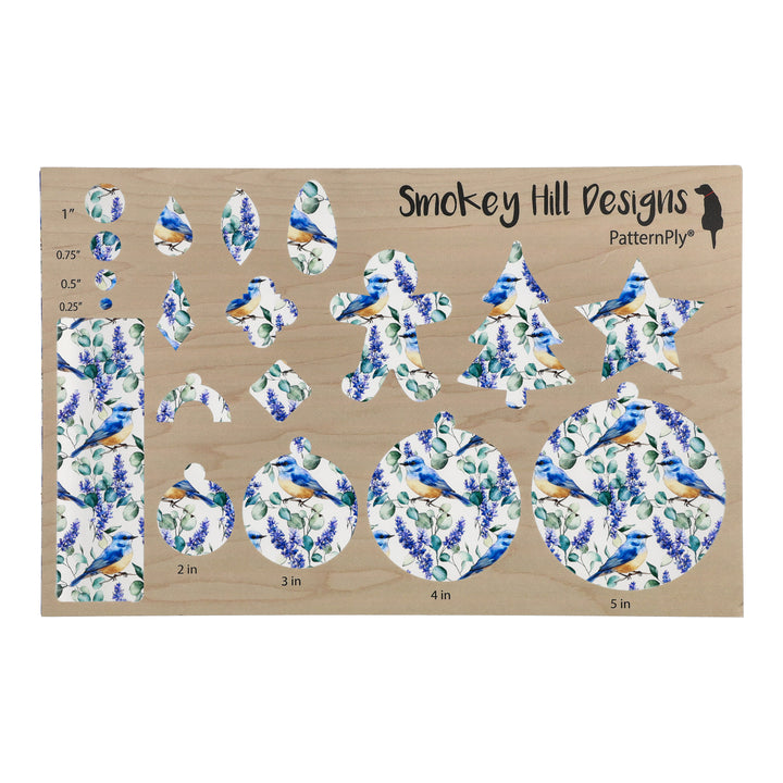 PatternPly® Transparent Bluebirds and Flowers