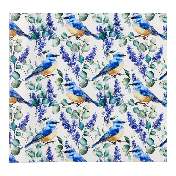 PatternPly® Transparent Bluebirds and Flowers