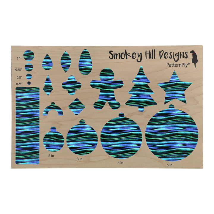 PatternPly® Transparent Blue Green Abalone Horizontal Streaks