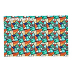 PatternPly® Transparent Colorful Turquoise Mosaic sheet showing the pattern