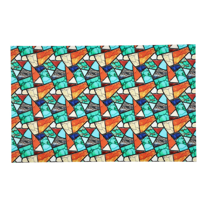 PatternPly® Transparent Colorful Turquoise Mosaic