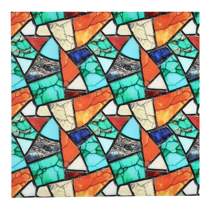 PatternPly® Transparent Colorful Turquoise Mosaic