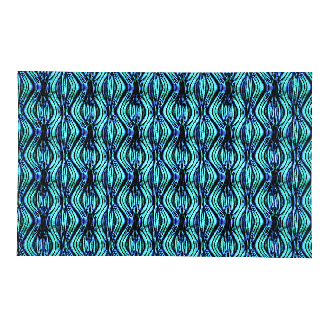 PatternPly® Transparent Blue Green Abalone Vertical Ripples
