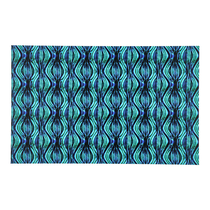 PatternPly® Transparent Blue Green Abalone Vertical Ripples
