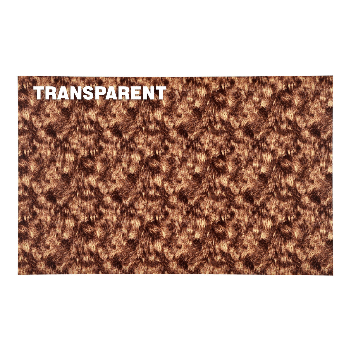 PatternPly® Transparent Brown Fur sheet showing the pattern