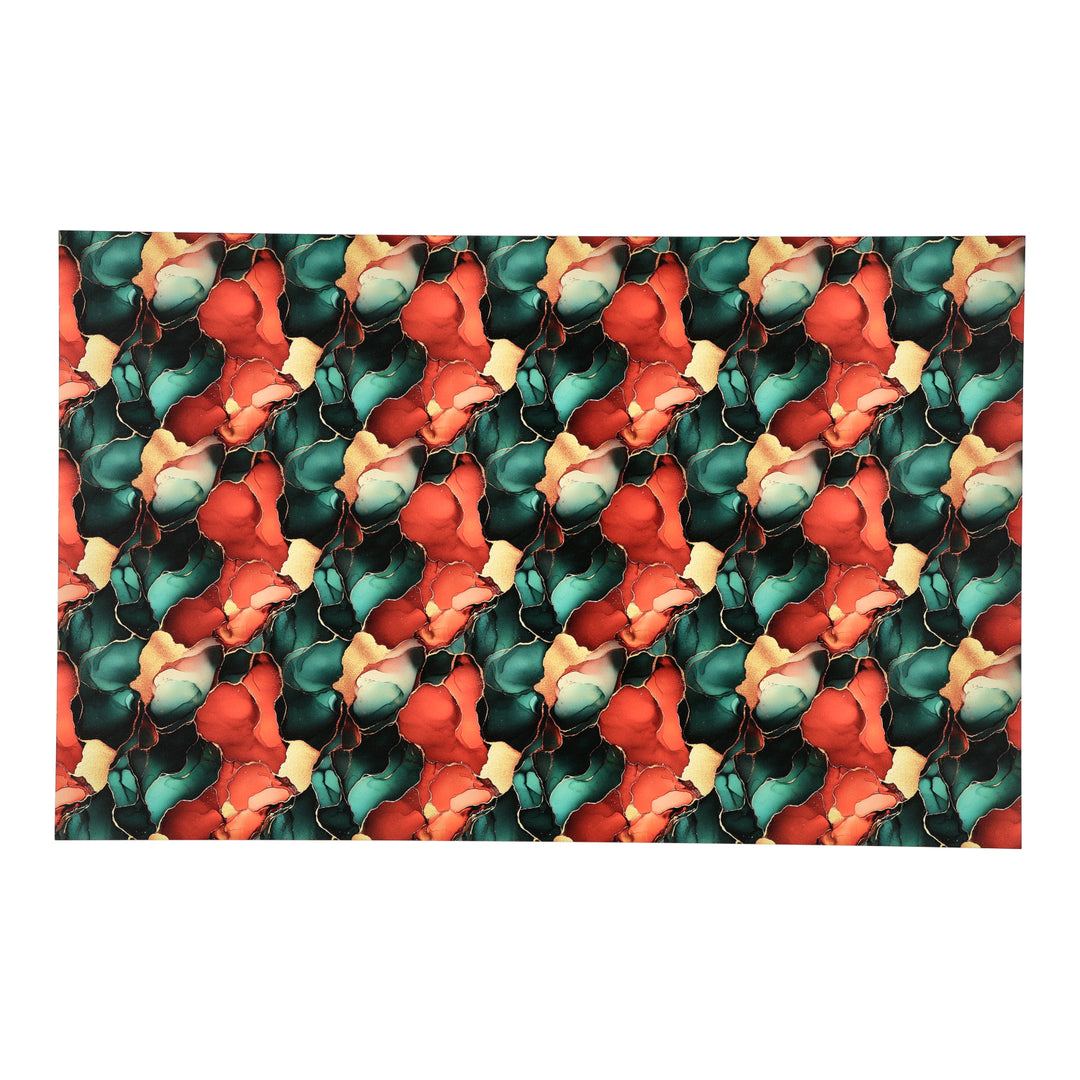 PatternPly® Transparent Deep Red Green and Gold Ink