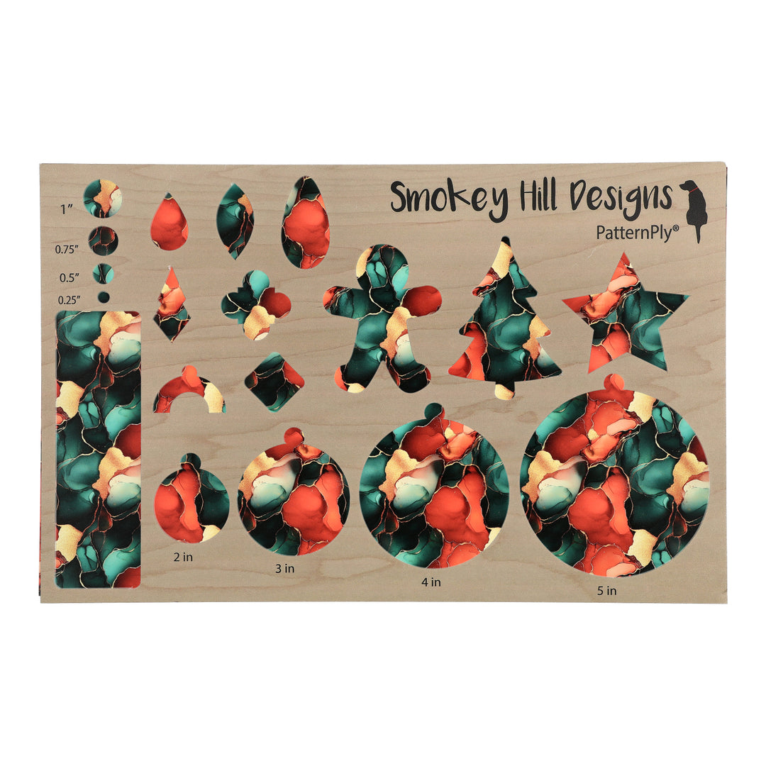 PatternPly® Transparent Deep Red Green and Gold Ink