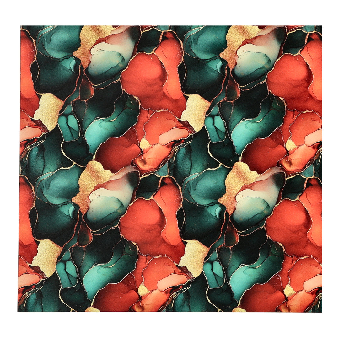 PatternPly® Transparent Deep Red Green and Gold Ink