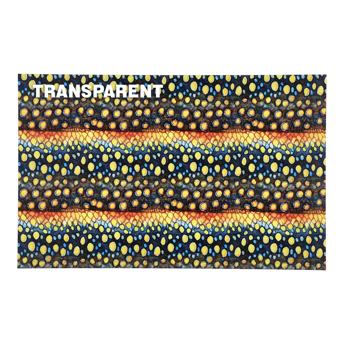 PatternPly® Transparent Dark Fish Spots sheet showing the pattern