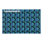 PatternPly® Transparent Blue Green Abalone Dots sheet showing the pattern