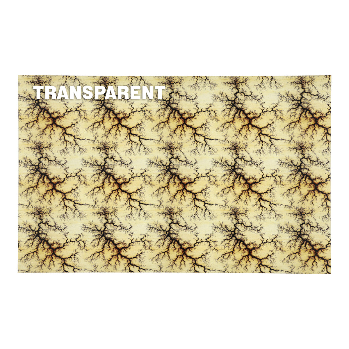 PatternPly® Transparent Fractal Burning sheet showing the pattern