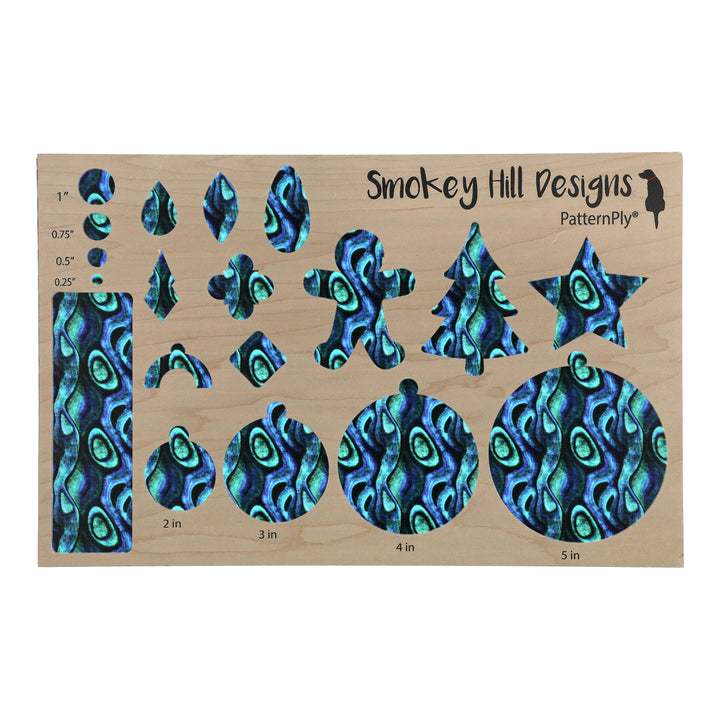 PatternPly® Transparent Blue Green Abalone Dots